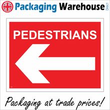TR355 PEDESTRIANS LEFT ARROW SIGN HIGHWAYS CONSTRUCTION PEDESTRIAN ROADWORKS