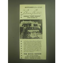 1945 The Boca Raton Hotel Ad - The Boca Raton Florida's Secret Paradise