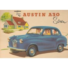 Austin A30 Seven Car Poster Advertising Postcard