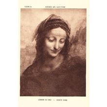 Leonardo Da Vinci Sainte Anne Antique Museum De Louvres Painting Postcard