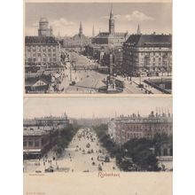 Kobenhavn Vesterbros Passage 2x Old Denmark Postcard s