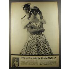 1954 Lord & Taylor L'Aiglon Dress Ad - Who's the lady in the L'Aiglon?