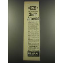 1956 Holiday Magazine Advertisement - November an entire issue on South America