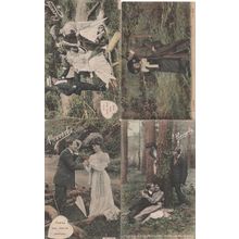 Alls Well That Ends Well Proverb 4x Antique Postcard s