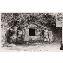 Carved Stone Food Storehouse Wairoa New Zealand Old PB Postcard