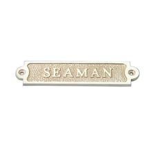 Pack Of 2] Solid Brass Seaman Sign 6""