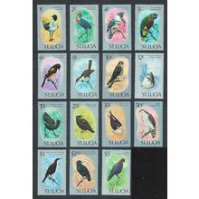 St. Lucia Birds 15v Issue 17 May 1976 COMPLETE 1976 MNH SG#415-429