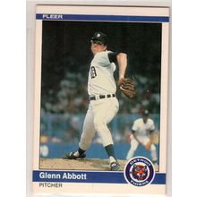 1984 Fleer baseball card #74 Glenn Abbott - Tigers