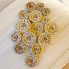 Handmade With Love Wooden Buttons Cardigans Hand Knitting 3 Sizes 15/20/25mm Diy