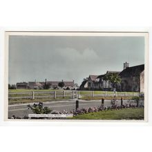 School and Village Green Weldon Postcard RP Northamptonshire