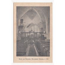 Church Nave and Chancel Manorbier Postcard Pembrokeshire Wales