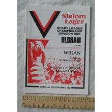 1982 programme Oldham v. Wigan