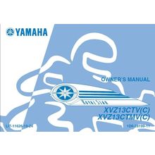 YAMAHA XVZ13CTV(C) XVZ13CTMV(C) OWNERS MANUAL MOTORCYCLE 102 PAGES IN ENGLISH