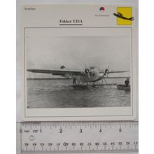 Fokker T.IVA - The Netherlands - Seaplane - Collectors Club Card
