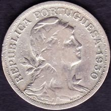 1930 Portugal 50 Centavos Coin