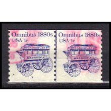 Used 1897 1c Omnibus Fine CNP Left 5 PA0294