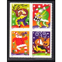 3821-3824 37c Christmas Fine MNH Z5032