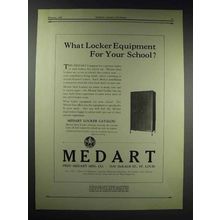 1929 Fred Medart Steel Lockers Ad - For Your School