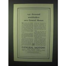 1930 General Motors Ad - 240 Thousand Stockholders