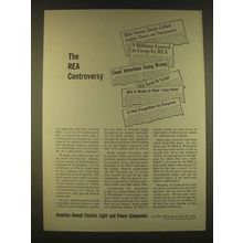 1963 Investor-Owned Electric Light and Power Companies Ad - The REA controversy