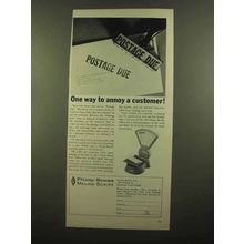 1965 Pitney-Bowes Mailing Scales Ad - Annoy Customer