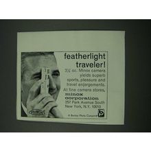 1965 Minox Camera Ad - Featherlight Traveler