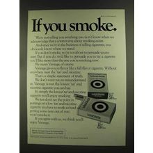 1972 Vantage Cigarettes Ad - If You Smoke
