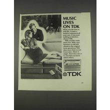 1982 TDK Cassettes Ad - Music Lives On TDK
