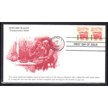FDC 2261 16.7c Popcorn Wagan Pair (Unkn Cachet-U/A) Box0563