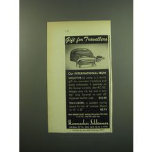 1949 Hammacher Schlemmer Smoothie Iron Ad - Gift for Travellers