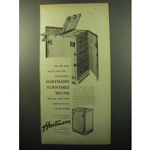 1950 Hartmann Turntable Trunk Ad - Get the most out of your trip
