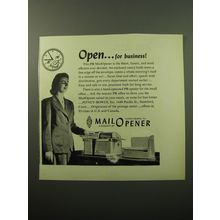 1950 Pitney-Bowes MailOpener Ad - Open.. for business
