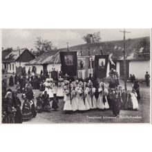 Templomi Kormenet Hungary Religious Procession Postcard
