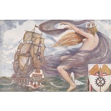 Erster Deutscher Hansatag Hansabund 1911 Berlin Ship Postcard