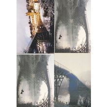 Ironbridge Shropshire in Winter Christmas 4x Postcard s