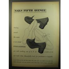 1952 Saks Fifth Avenue Woodchoppers Shoes Ad - Nothing succeeds like success