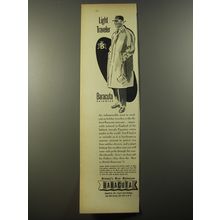 1954 Baracuta Rainwear Ad - Light traveler