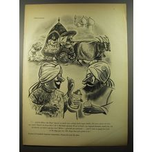1954 Cantrell & Cochrane Old India Quinine Water Ad - foolish fellow, the Raja!