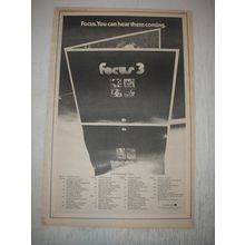 1973 Focus 3 Album Ad - Focus. You can hear them coming