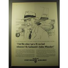 1960 Continental Airlines Ad - The noted Glendale banker, C.D. Stengel
