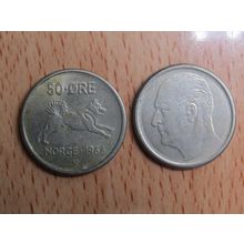 Norway 1966 50 Ore Coin