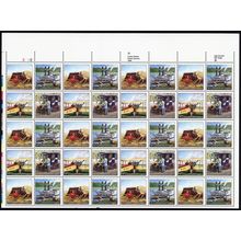 2437b, MNH 25¢ Dark Blue Omitted Error Pane of 40 Errors PFC Cert - Stuart Katz