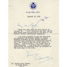 Edward Heath Prime Minster Sri Lanka MP Death Old Hand Signed Letter to WW2 Doct
