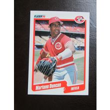1990 Fleer Update Mariano Dumcan Cincinnati Reds Card #U12