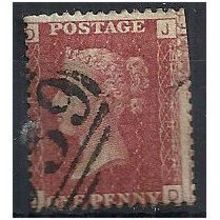 1858 SG43 1d Red Plate 168 Good/Fine Used Check Letters "JD" ...