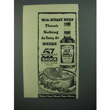 1942 Heinz 57 Beefsteak Sauce Ad - With Roast Beef