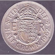 1962 Great Britain 1 Half Crown (2 & Half Shillings) Coin