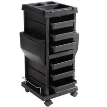 Ultimate Salon Trolley Cart, Lockable Beauty Salon Cart for Stylist with 6 R...