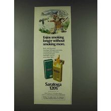 1978 Saratoga 120's Cigarettes Ad - Enjoy Longer