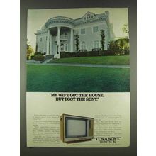1978 Sony Trinitron Color TV's Ad - My Wife Got House